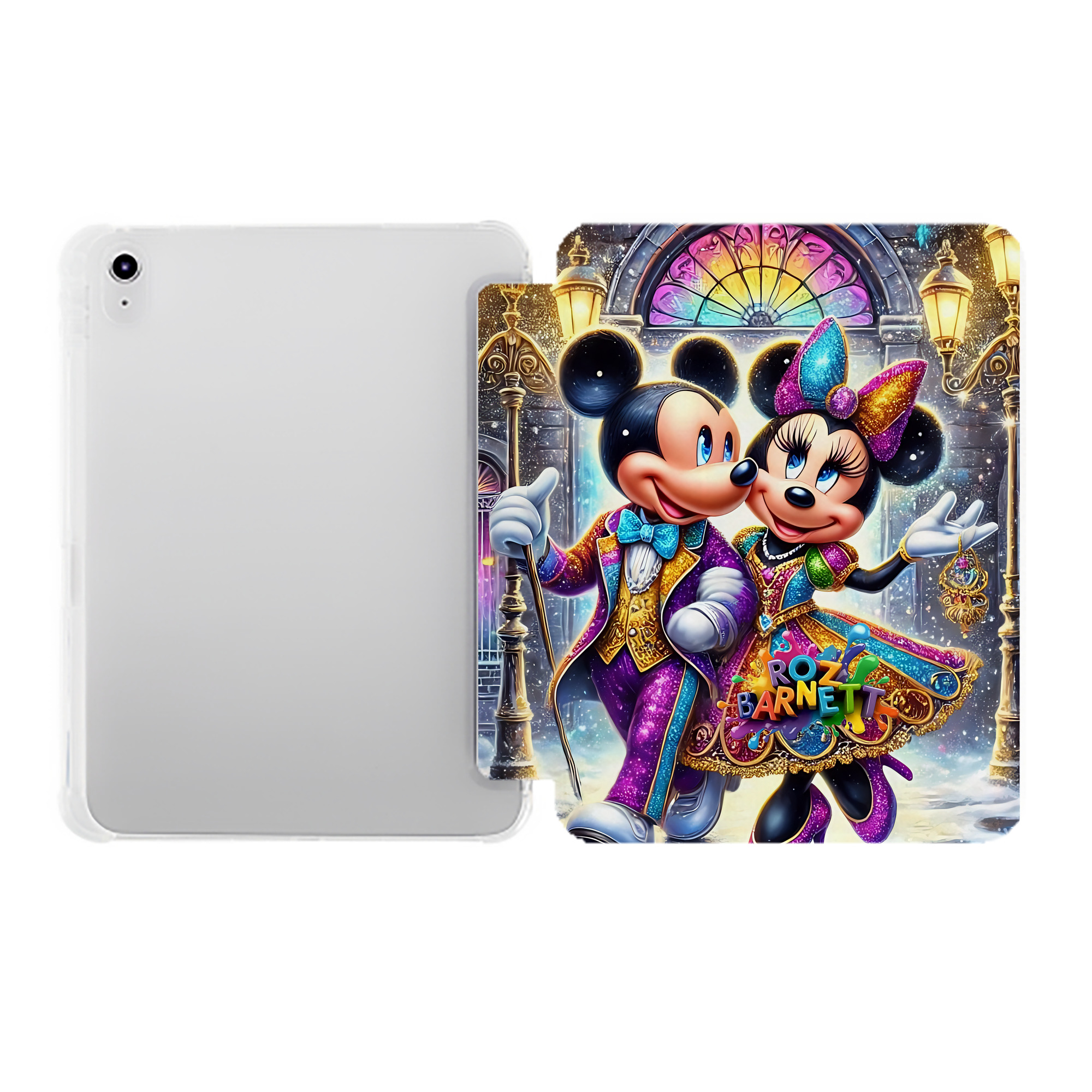 （画像用） ミッキーマウス Mickey Mouse IPad ケース ペン収納付き 三つ折りスタンド PUレザー×シリコン 対応機種9.5/10.5/10.9インチ